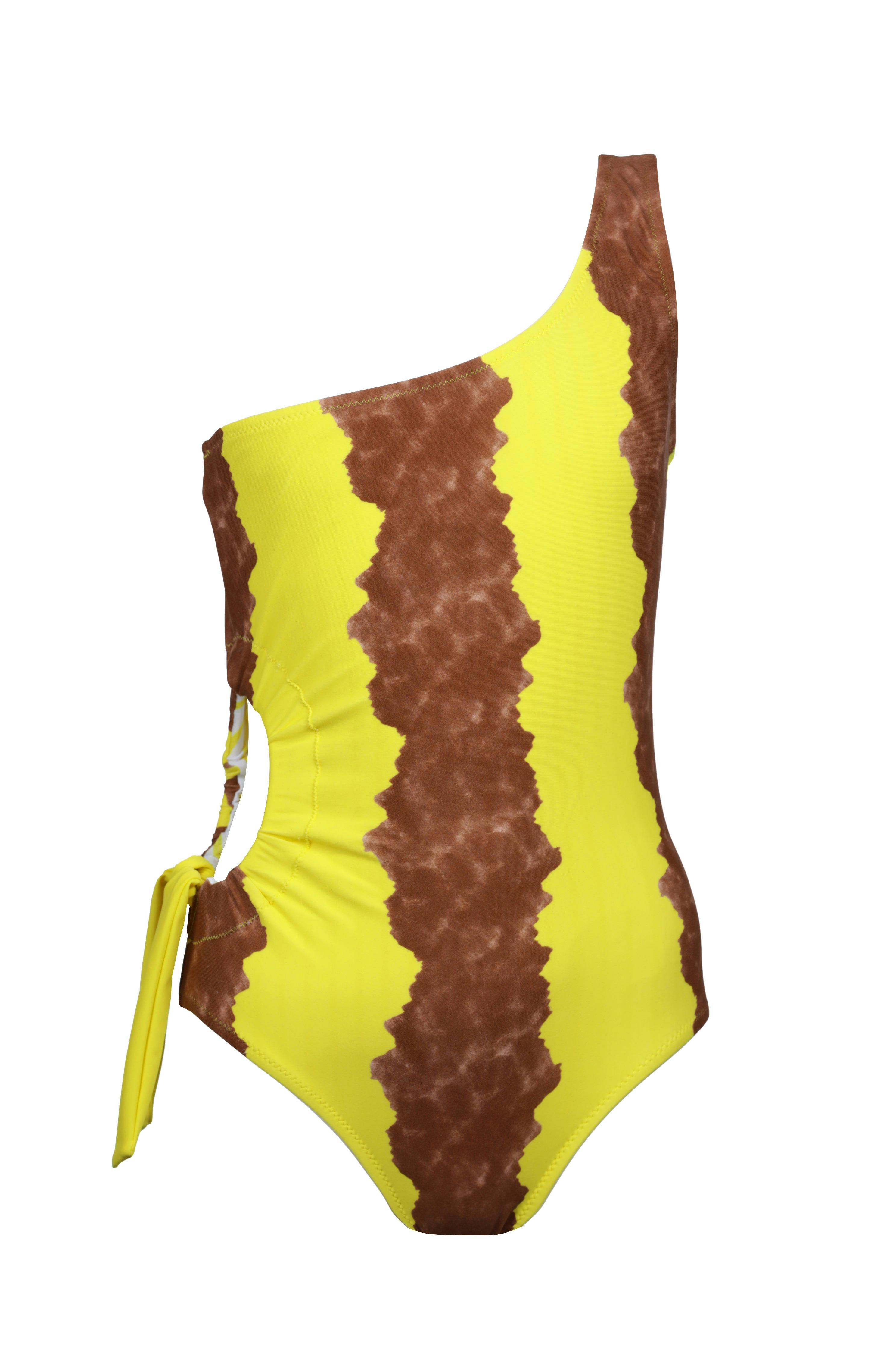 Elena Sleeveless One-Shoulder Cut-Out Swimsuit