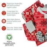 Matching Family Jammies Christmas Pajamas - Nordic Fair Isle Red