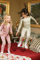 Mini So Soft Henley Pajama Set in Merry Mail Linear