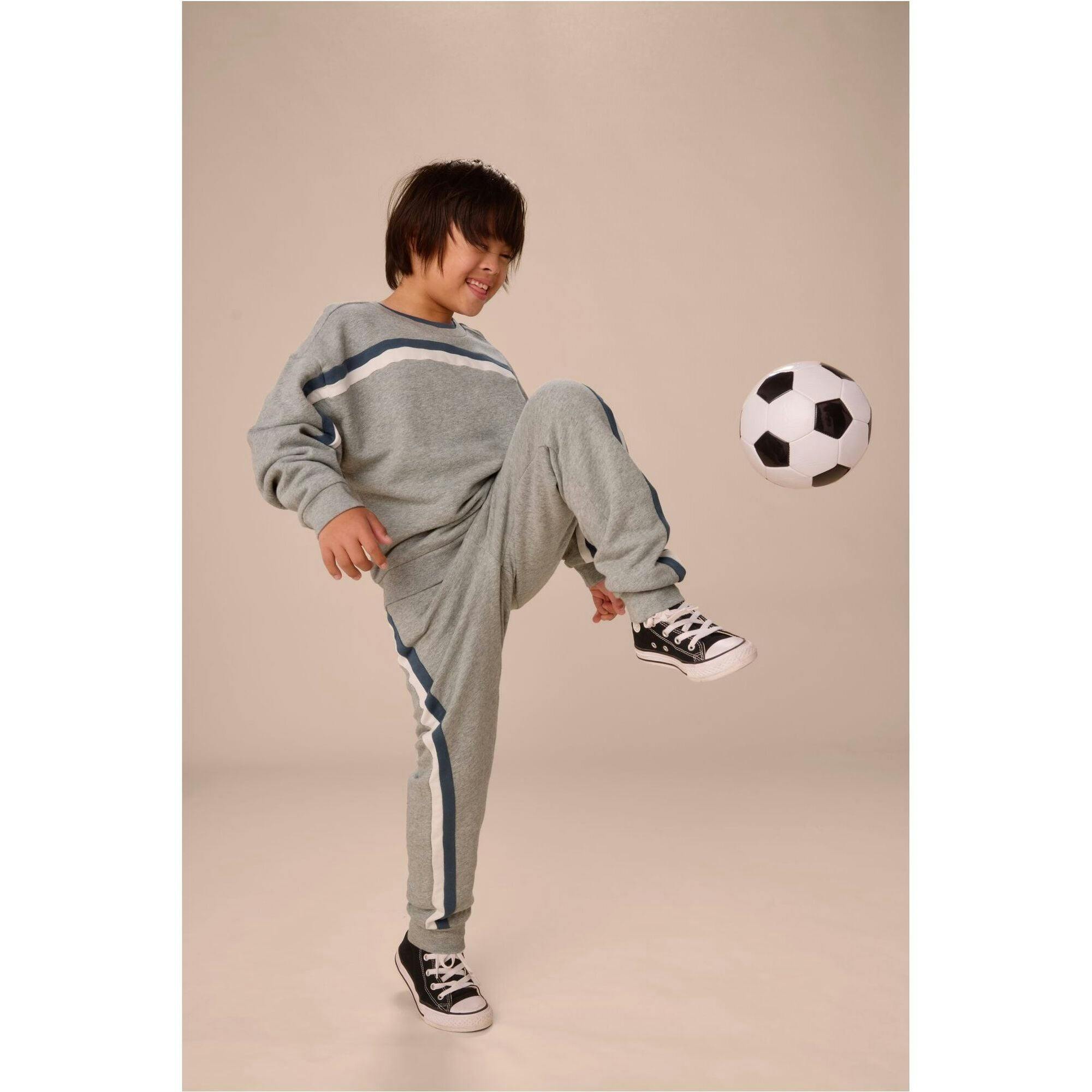 NEW Stripe Jogger, Grey
