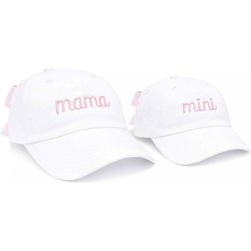 Mama & Mini Bow Baseball Hat Set
