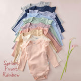 ASHLEY 10-Pack Long Sleeve Ruffle Bodysuits