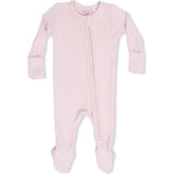 Solid Veiled Pink - 2 Way Zipper Footie