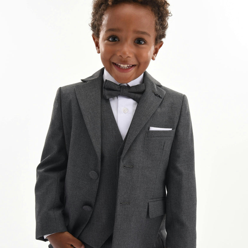 Gray 5pc Peak Lapel Tuxedo