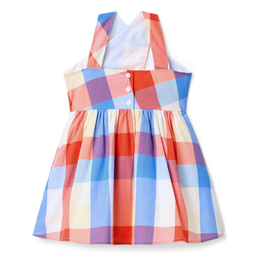 Plaid Halter Dress, multicolor