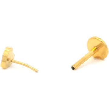 Heart Titanium Flat Back Stud Earring