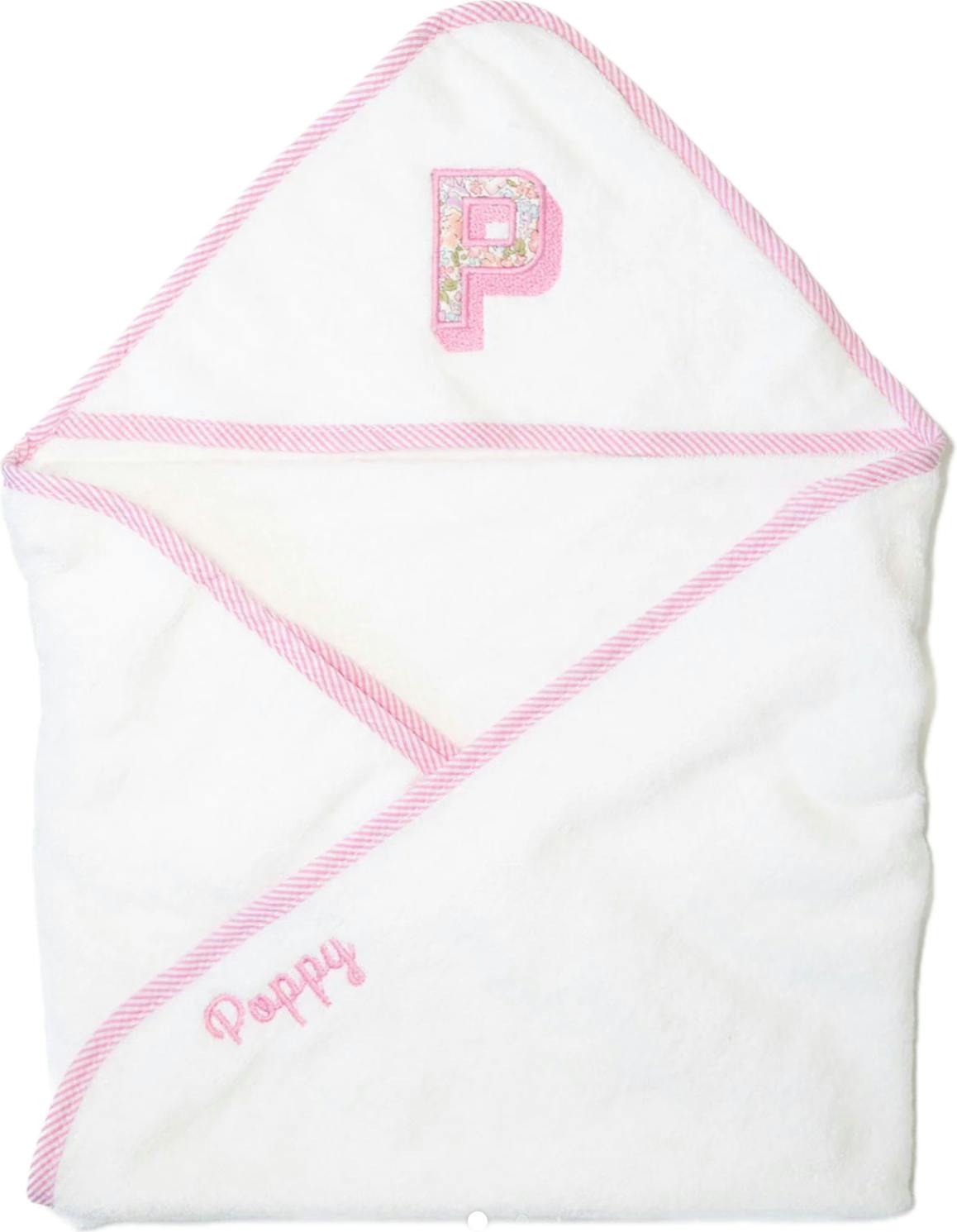 Custom Embroidered Floral Hooded Towel