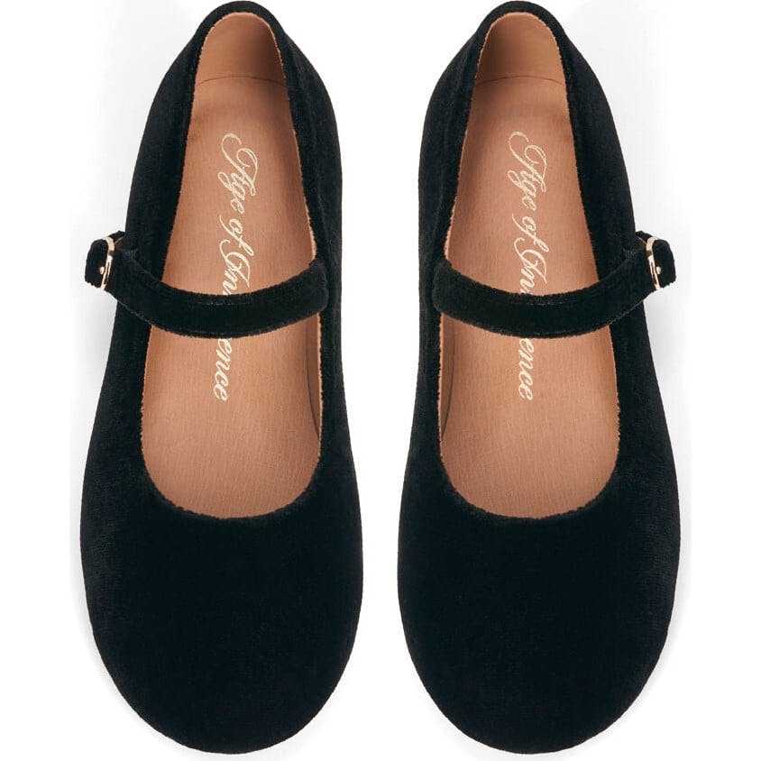Sabine Velvet Wide Strap Round Toe Mary Jane Pumps