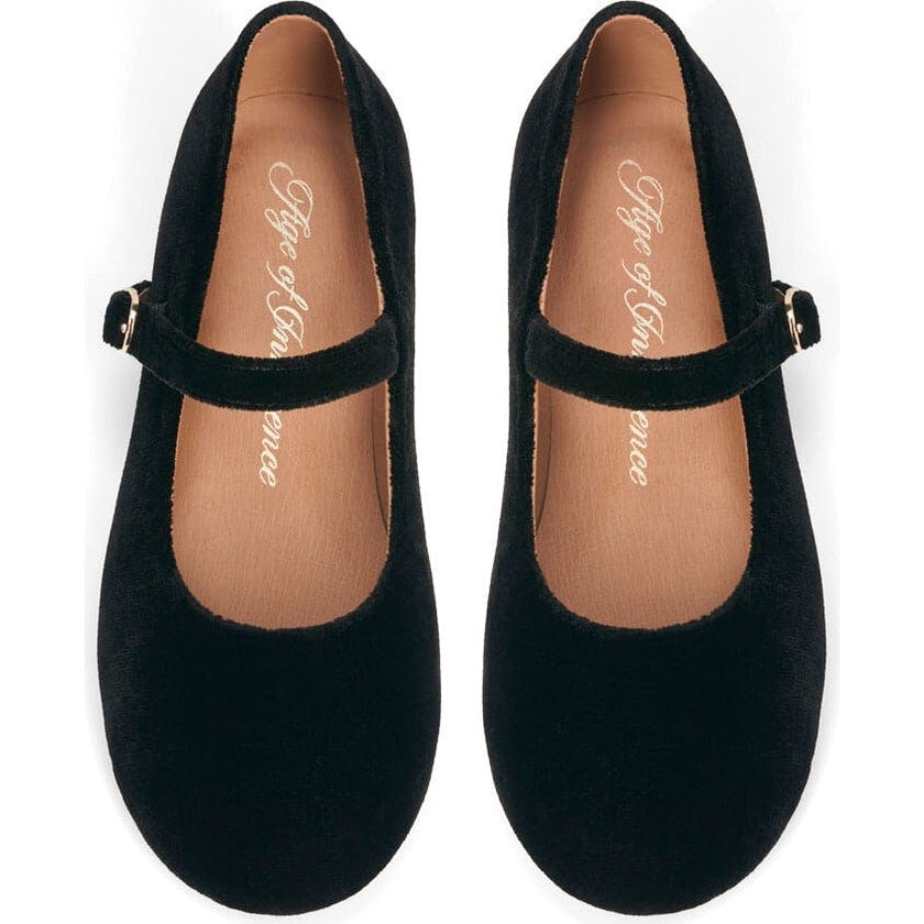 Sabine Velvet Wide Strap Round Toe Mary Jane Pumps