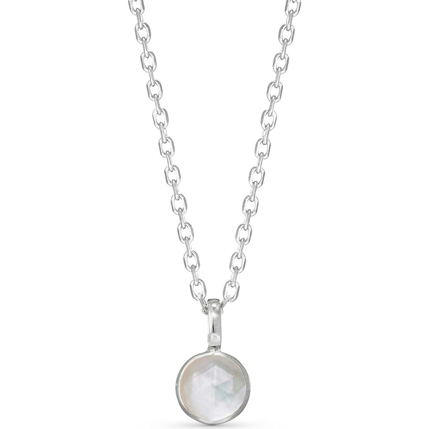 Personalized Birthstone Necklace, Sterling Silver