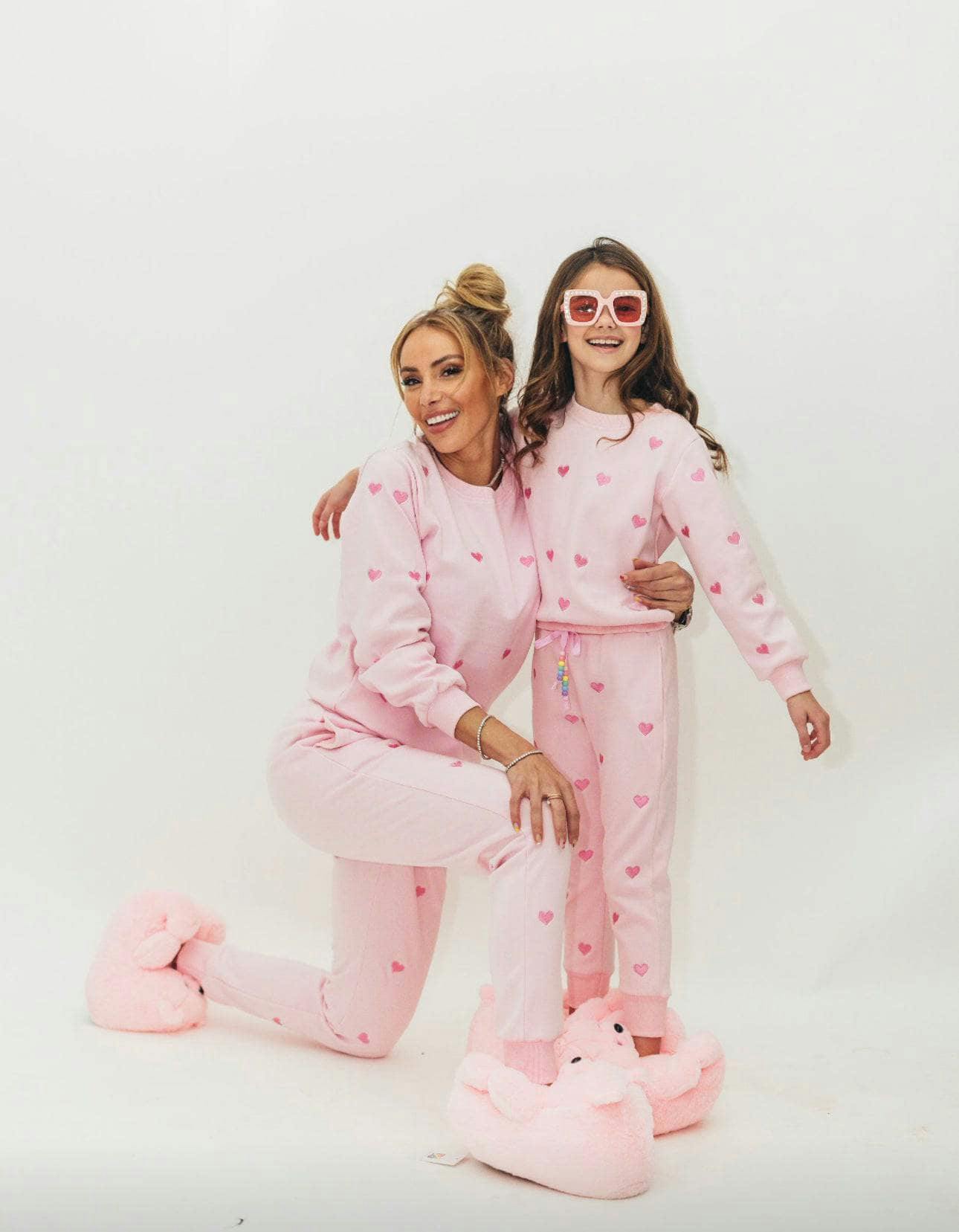 Women's Full Hearts Jogger Set