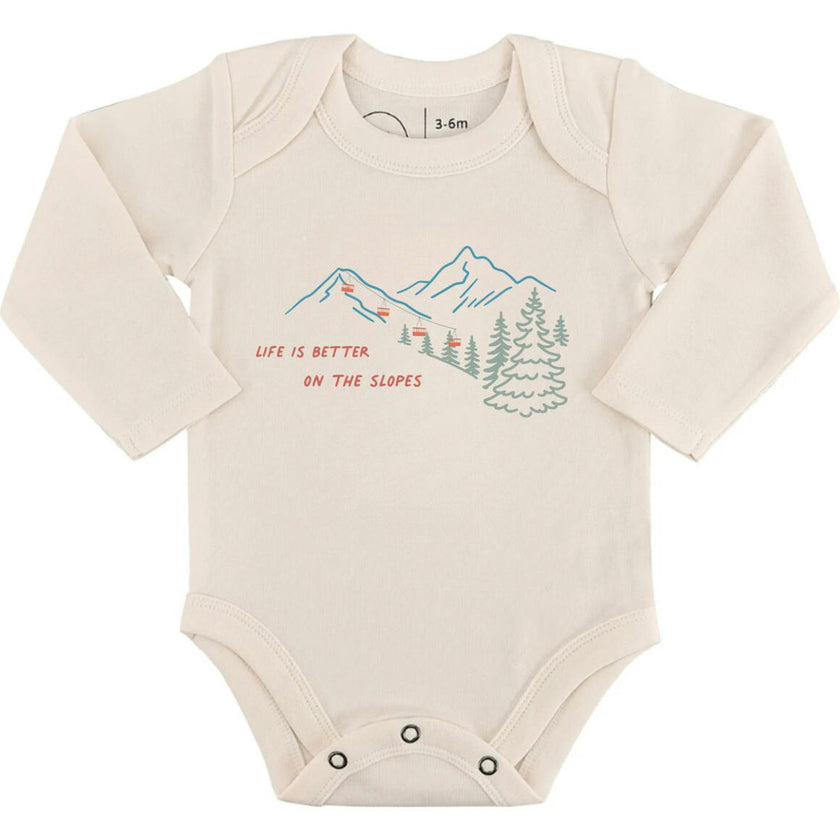 long sleeve graphic bodysuit | on the slopes