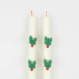 Holly Table Candles