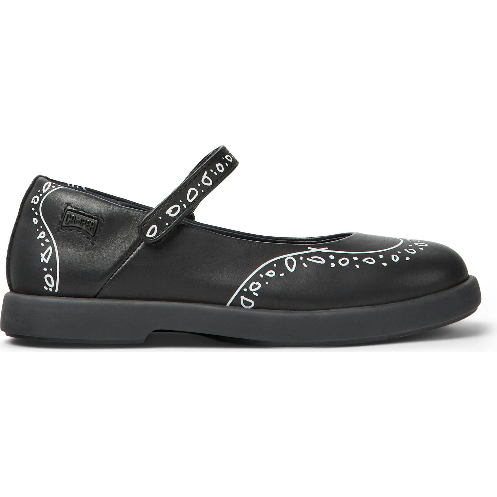 Duet Twins Printed Leather Mary Jane Shoes