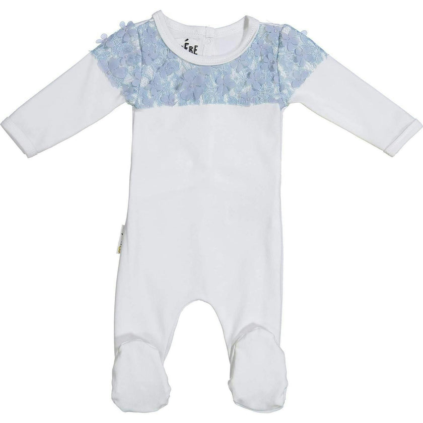 Lace Yoke Footie