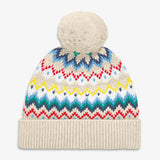 Baby knit beanie in rainbow fair isle
