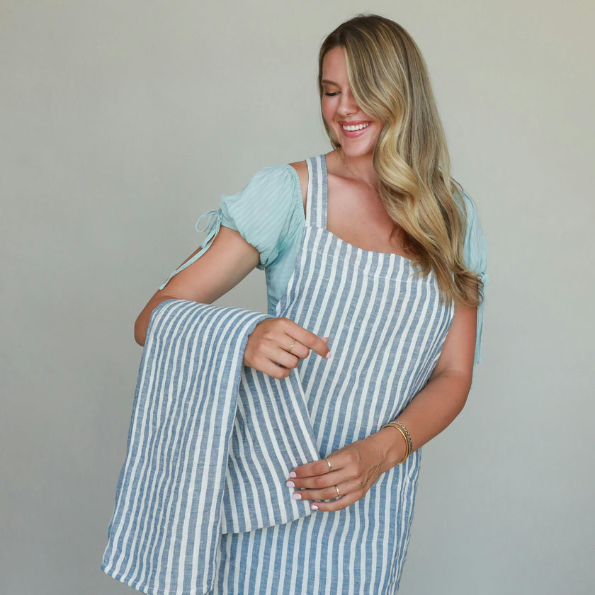 Nossilac French Linen Crossback Apron&nbsp;