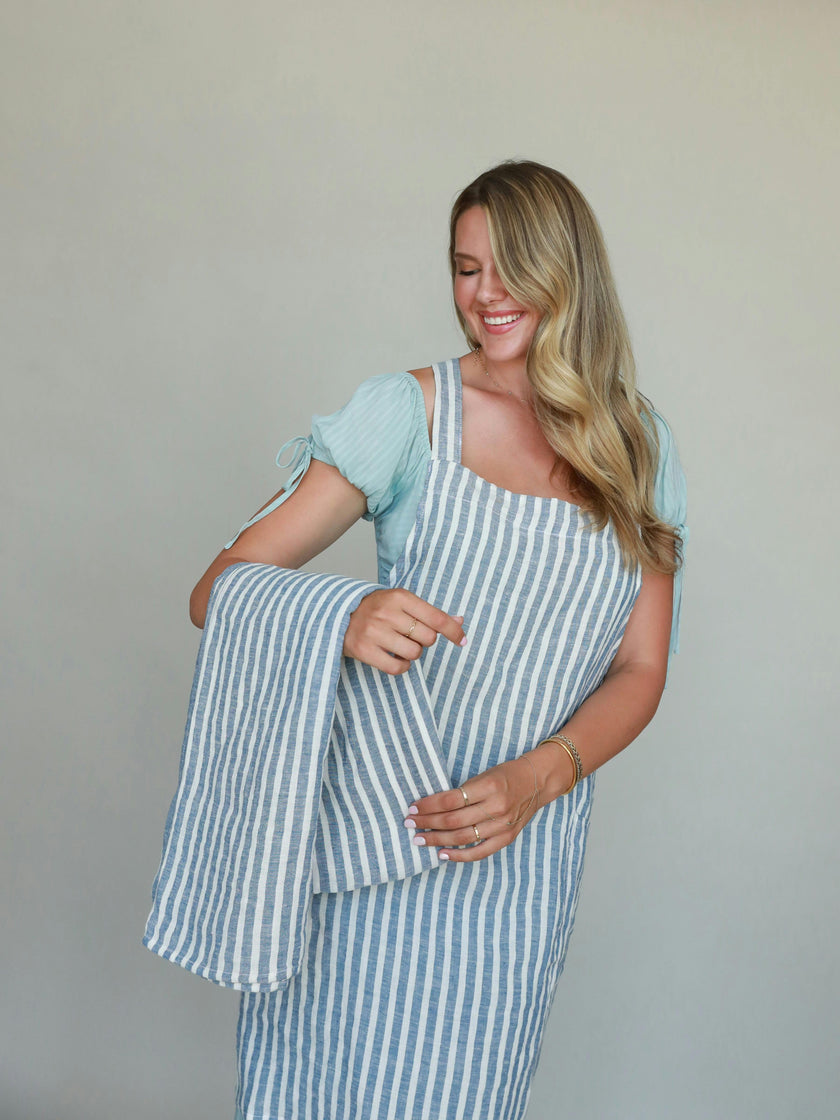 Nossilac French Linen Crossback Apron&nbsp;
