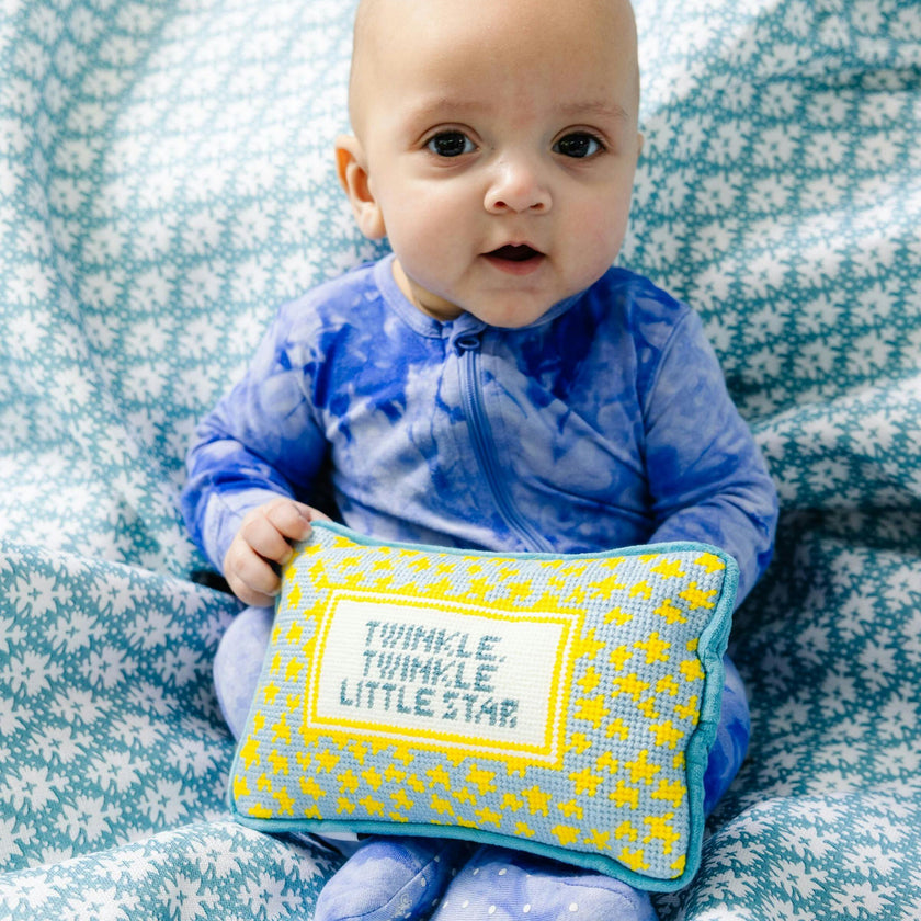 Twinkle Twinkle Mini Needlepoint Pillow