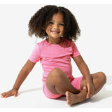 Bubblegum Pink Bamboo Kids Pajama Short Set