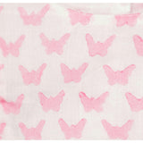 La Plage Ruffle Pouch Pink Butterfly, Pink Butterfly