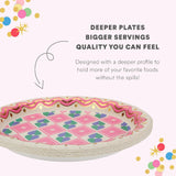 Packed Party Circus Soiree Dinner Plates 10ct - Gold Foil Colorful Party Dinner Plates, 10 Inch, 400 GSM for Circus and Carnival Celebrations