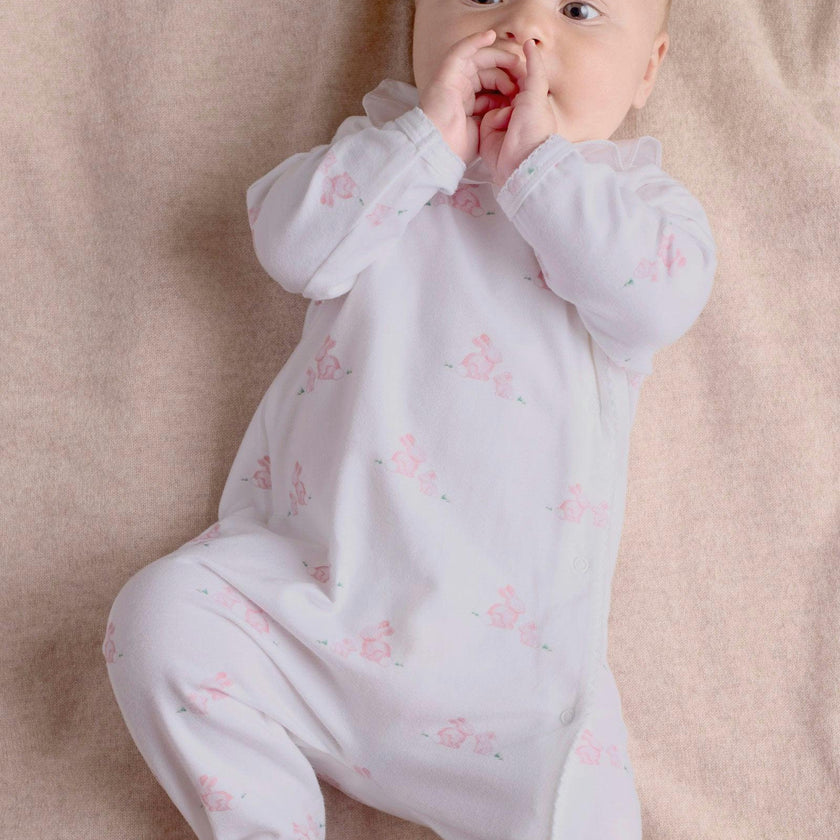 Baby Bunny Onesie in Pale Pink
