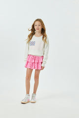 Tiegan White American Flag Sweater