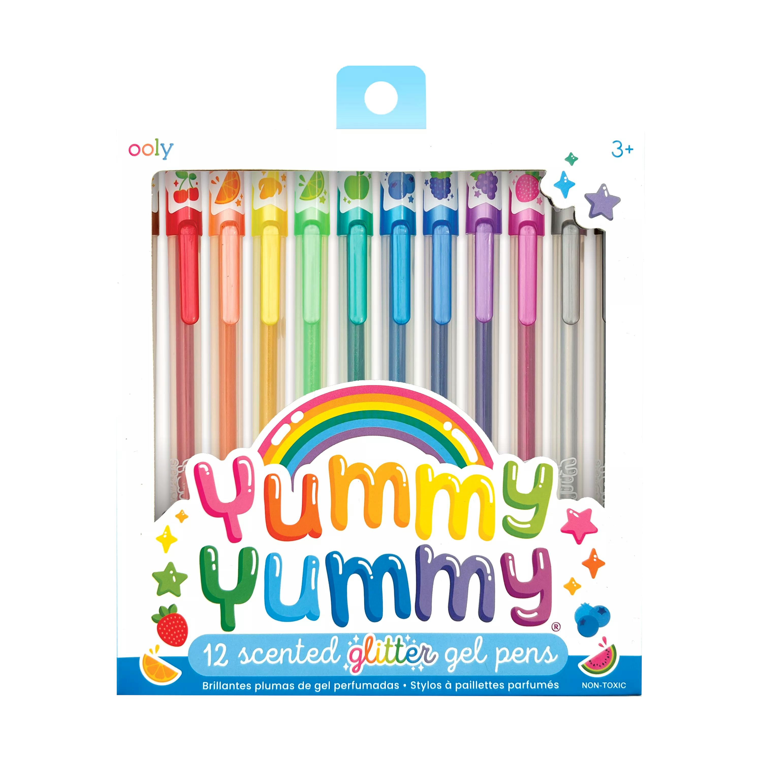 Yummy Yummy Scented Glitter Gel Pens - Set of 12