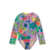 Long Sleeve One-Piece Swimsuit, Multi