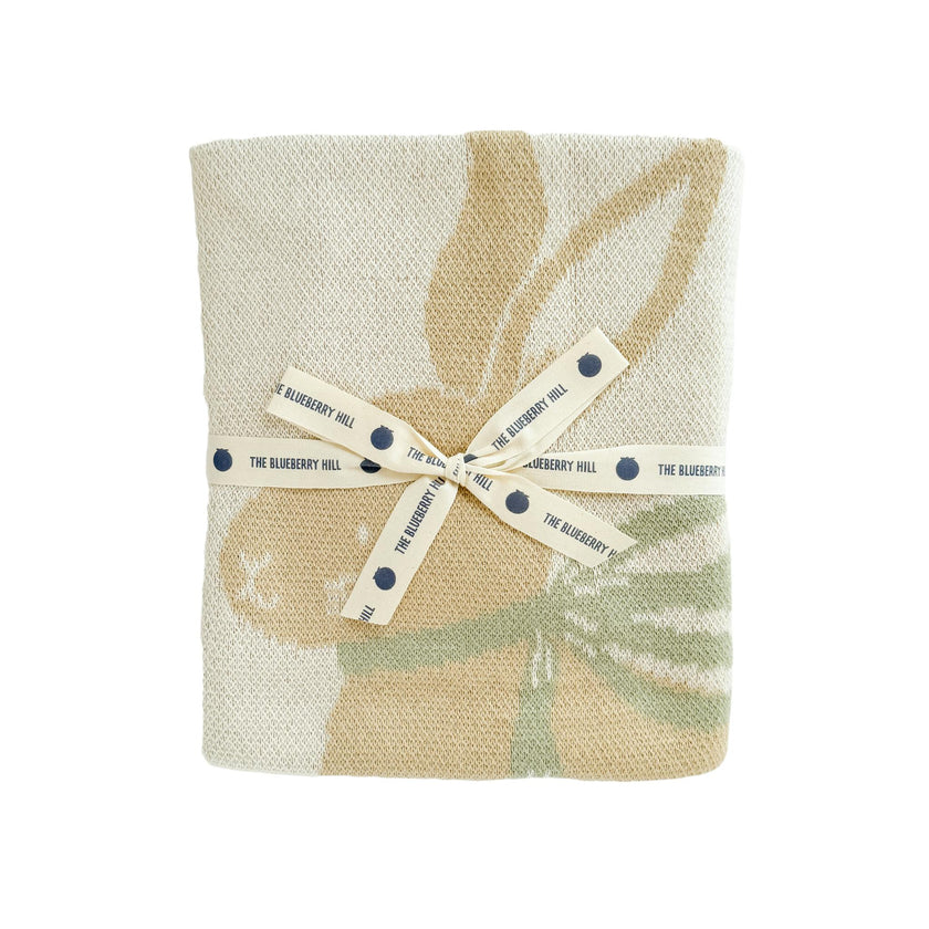 Pastel Bunny Blanket and Plush Toy Blush Gift Set