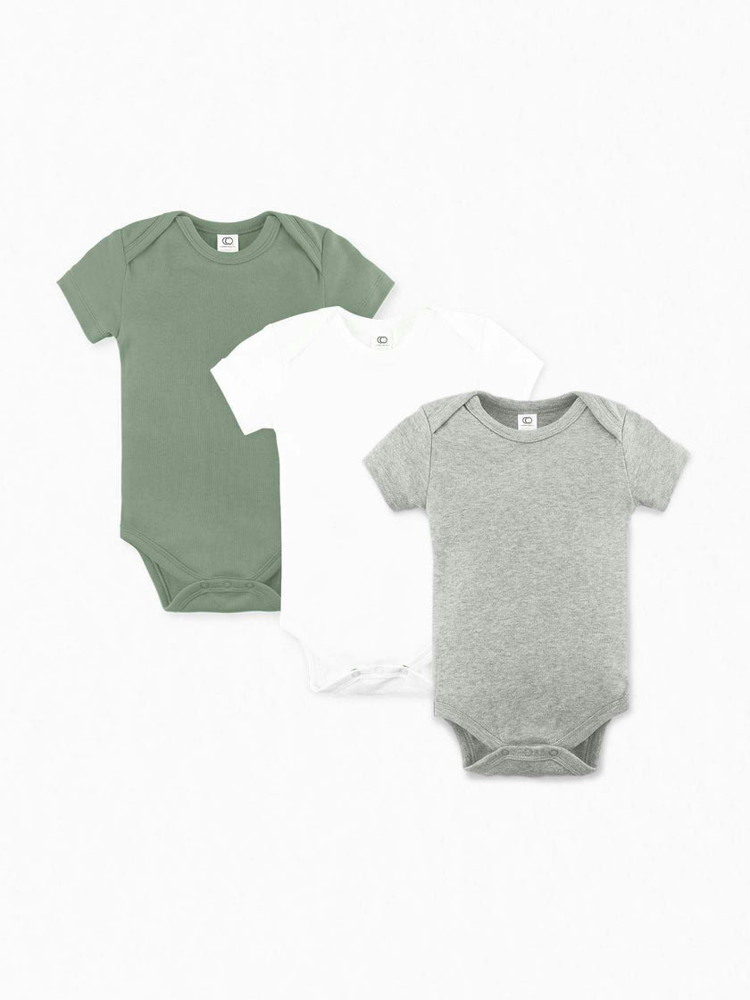 3-Pack Classic Short Sleeve Bodysuit Bundle