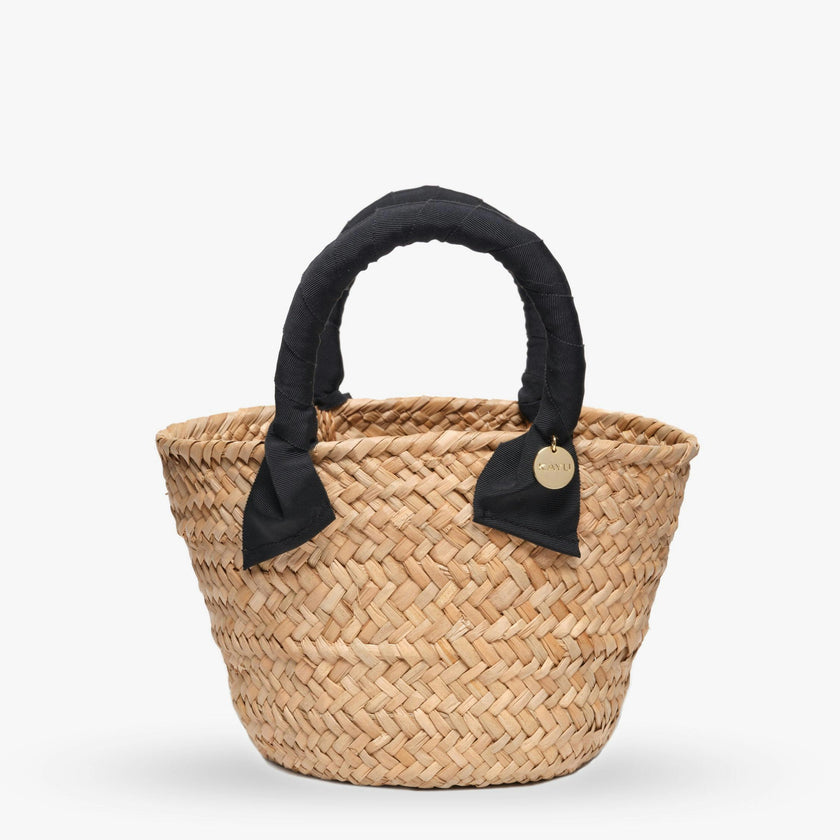 Mini Rosie Ribbon Straw Tote