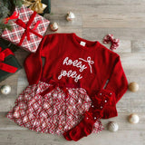 Christmas Plaid Bow Tiered Tutu Skirt