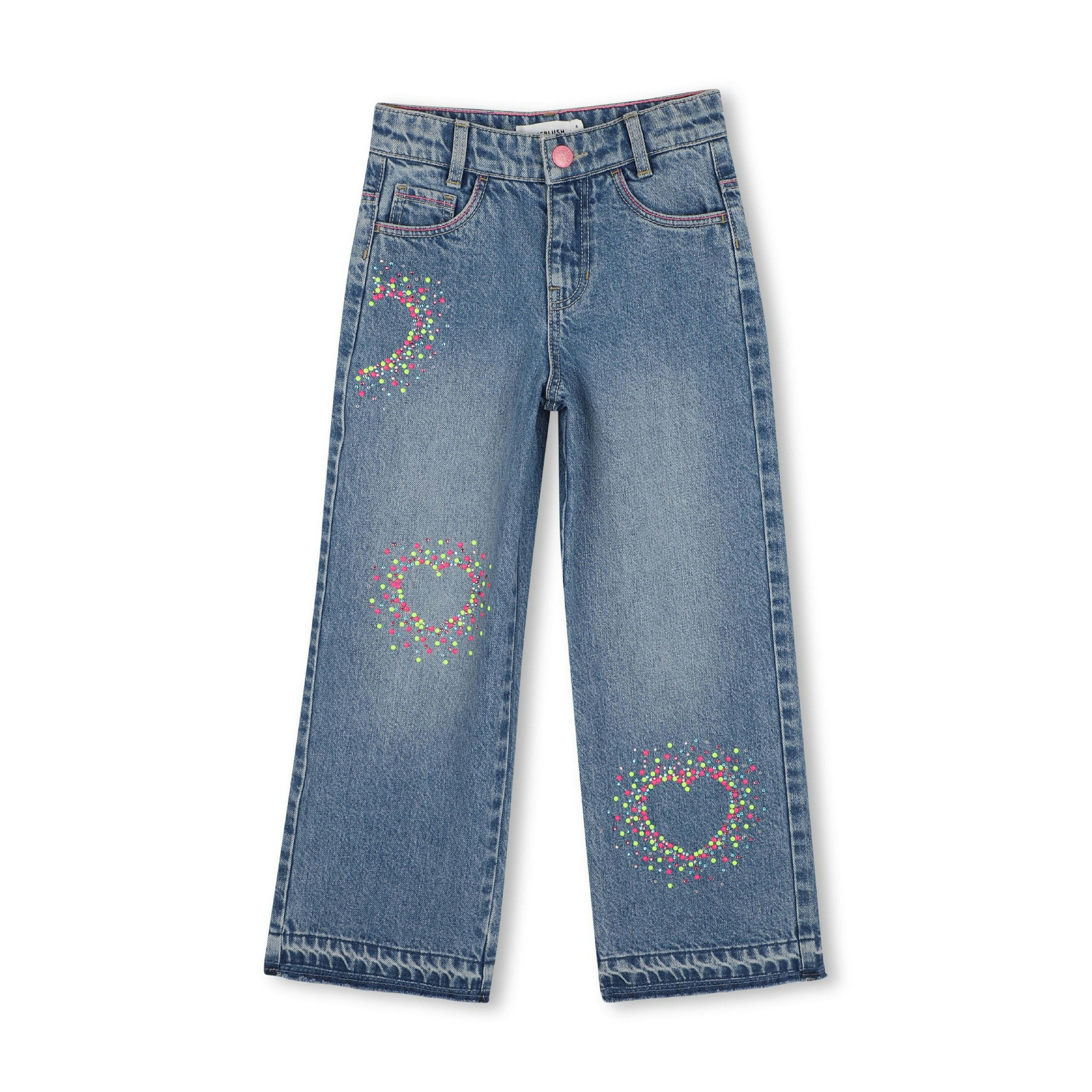 Blue Studded Denim Pants