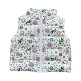 Girls Puffer Vest in Winter Floral