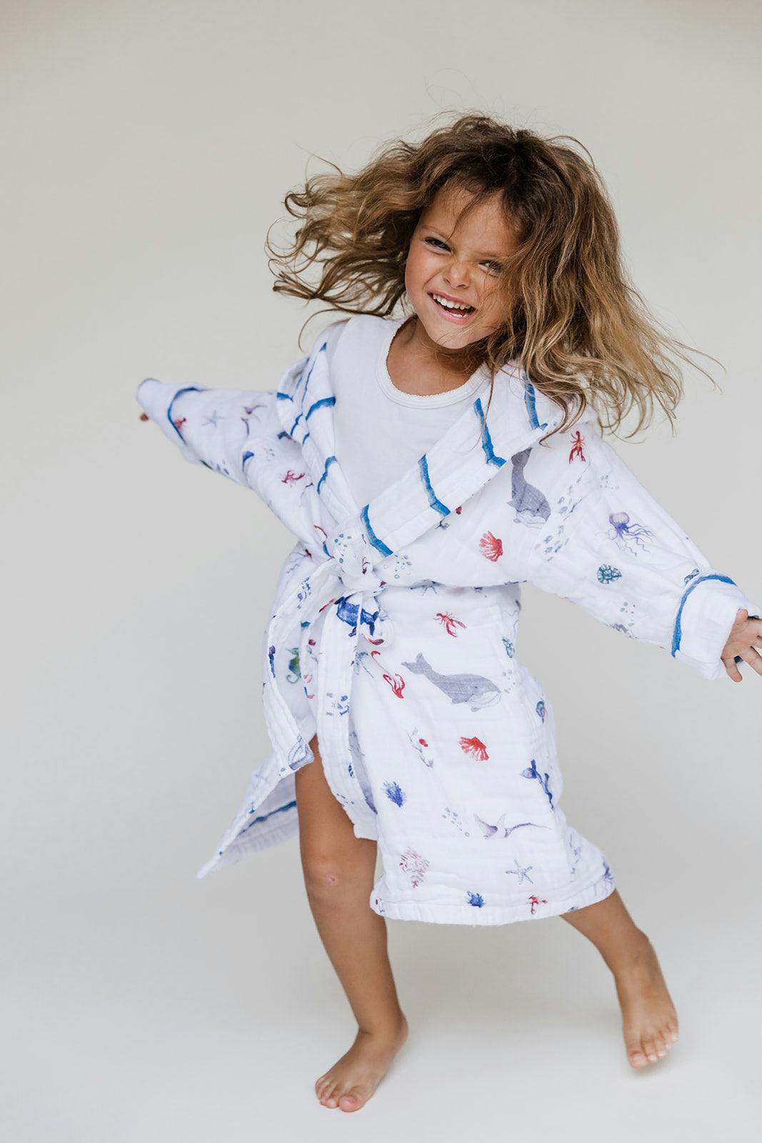 Certified Organic Muslin Reversible Bath Robe