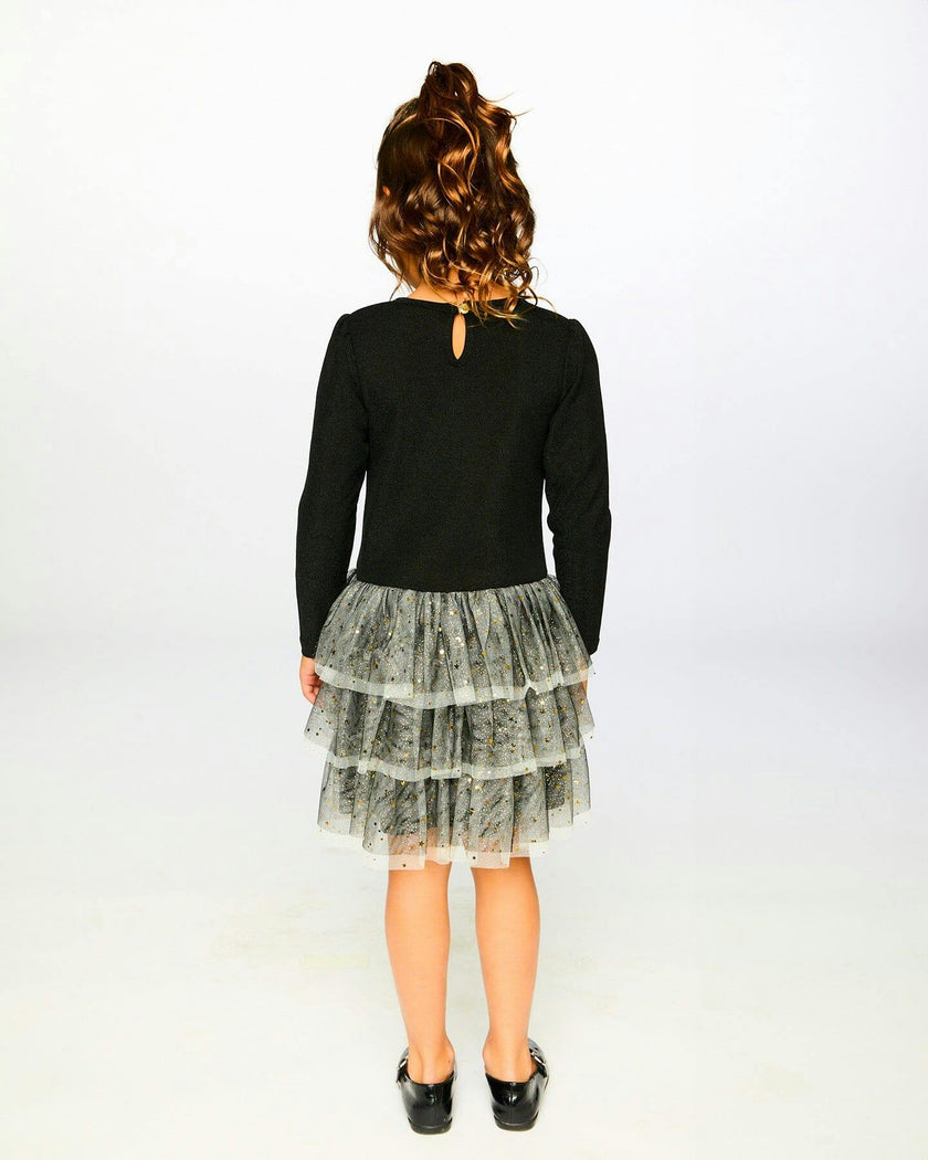 Glittering Mesh Skirt Party Dress