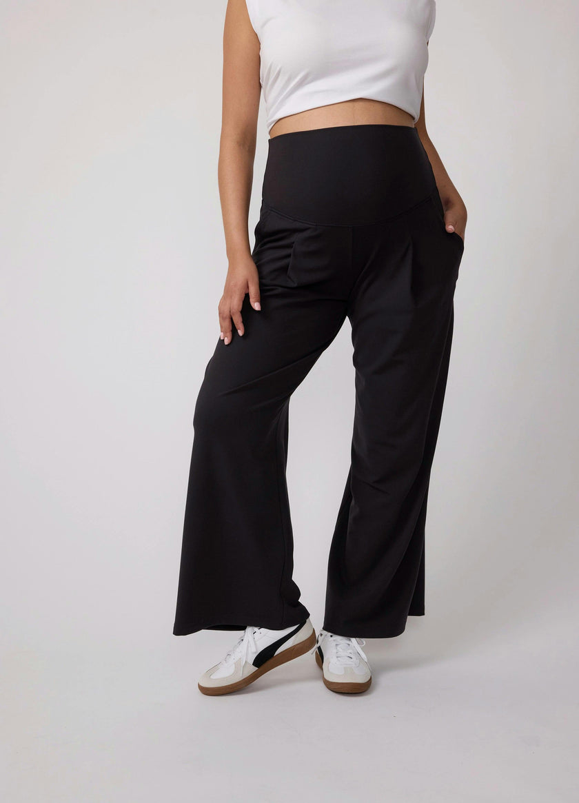 High Rise Wide Leg Maternity Active Pant