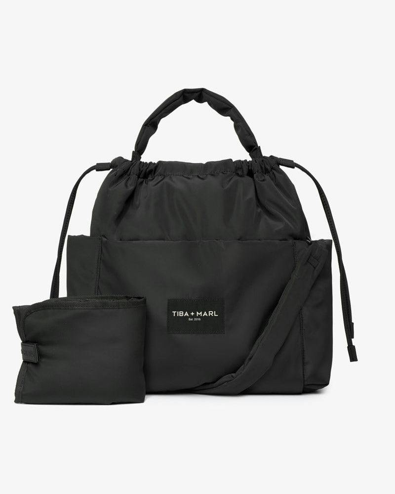 Luna Drawstring Changing Tote Black