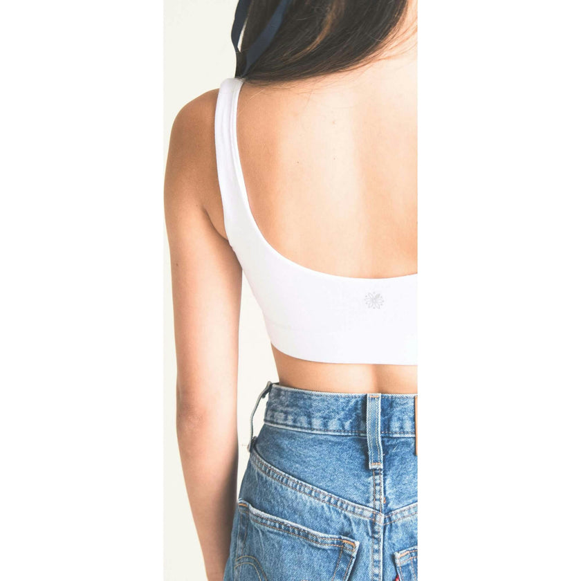 Aster Reversible Girls Tank Bra White