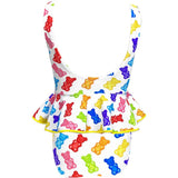 Asami Print Sleeveless Ruffle Waist One-Piece Swimsuit