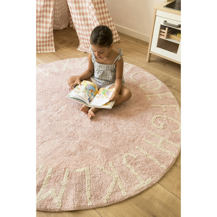 ABC Round Washable Rug