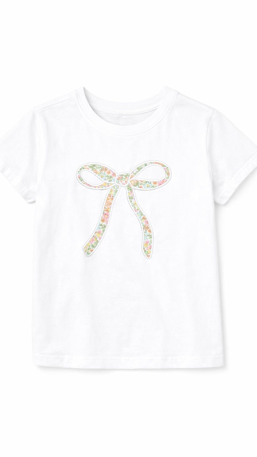 Bow T- Shirt in Garden Sorbet