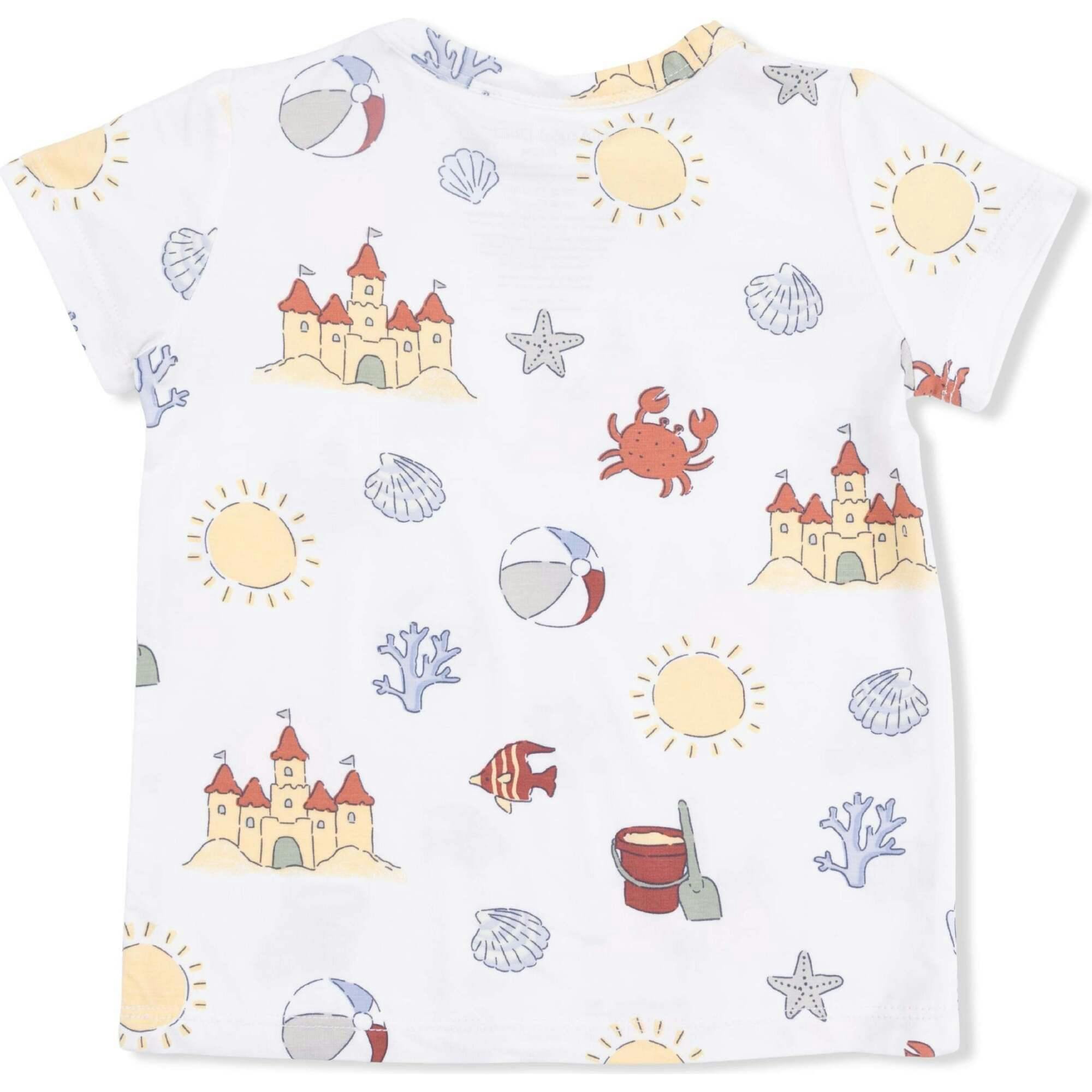 Sunny Sandcastles - Crew Neck Tee with Casual Short
