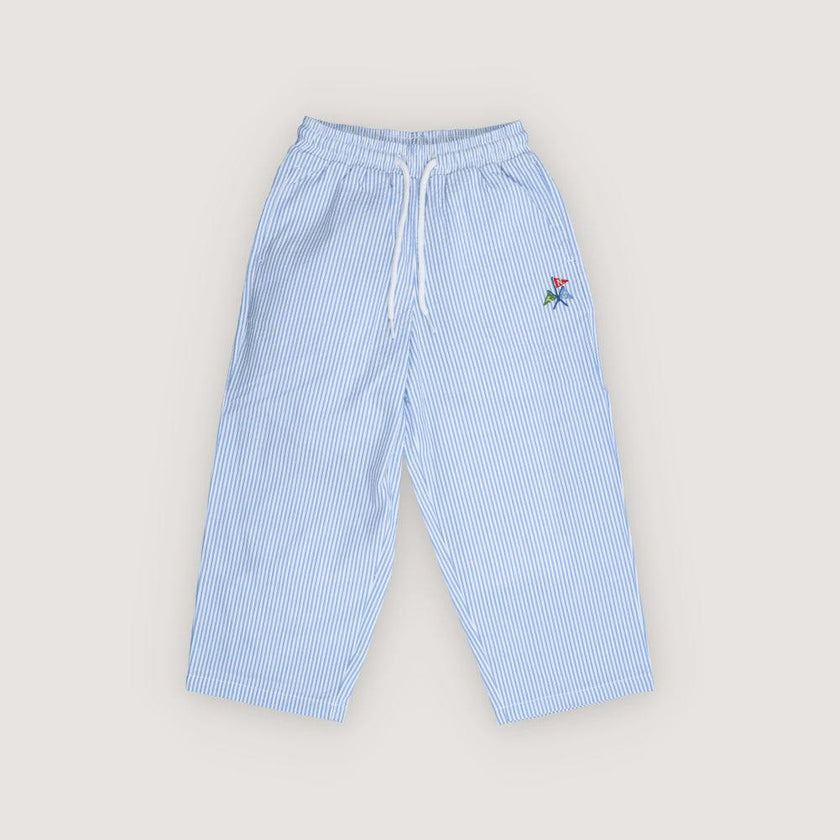 Almond Pant Vista Blue Seersucker Stripes