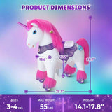 Model Y® Unicorn Ride-On Toy Age 4–7 – Pink/Purple
