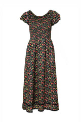 Annalise Dress in Obsidian Vintage Poppies