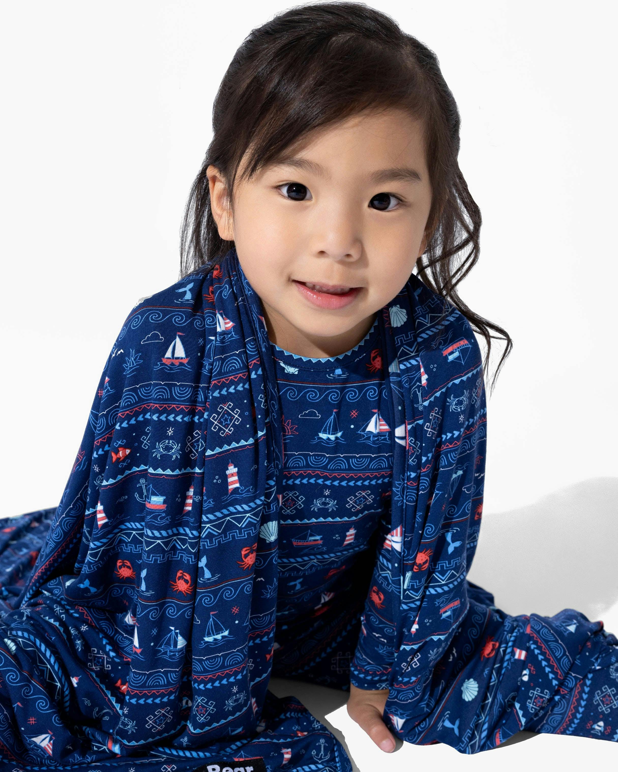 Sail Away Fair Isle Bamboo Kids Pajamas