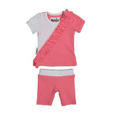 Diagonal Ruffle Two Piece Set
